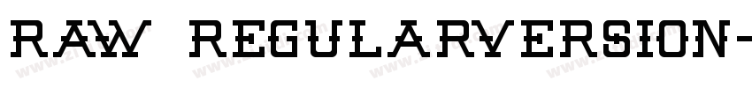 RAW RegularVersion字体转换